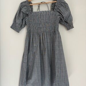 Hill House Gray Plaid Mini Dress